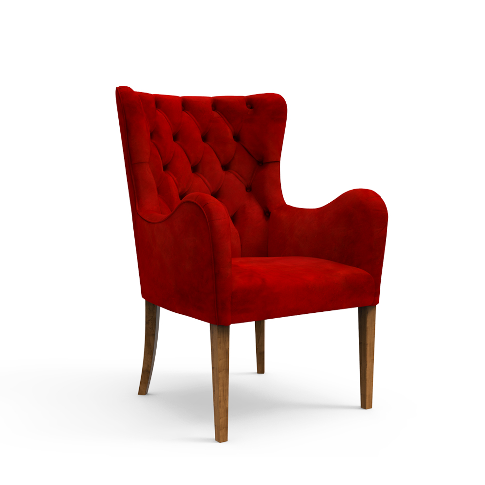 Laurel Armchair- Crimson Red