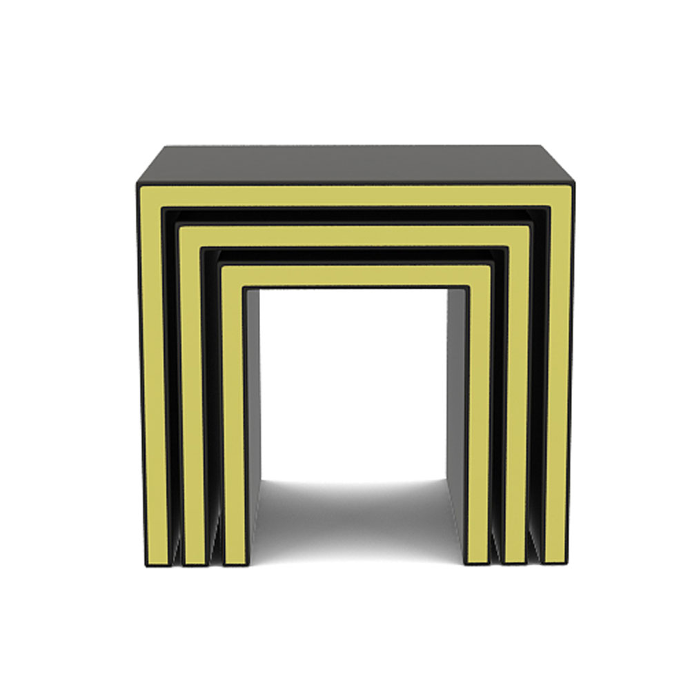 Gold band nested stool