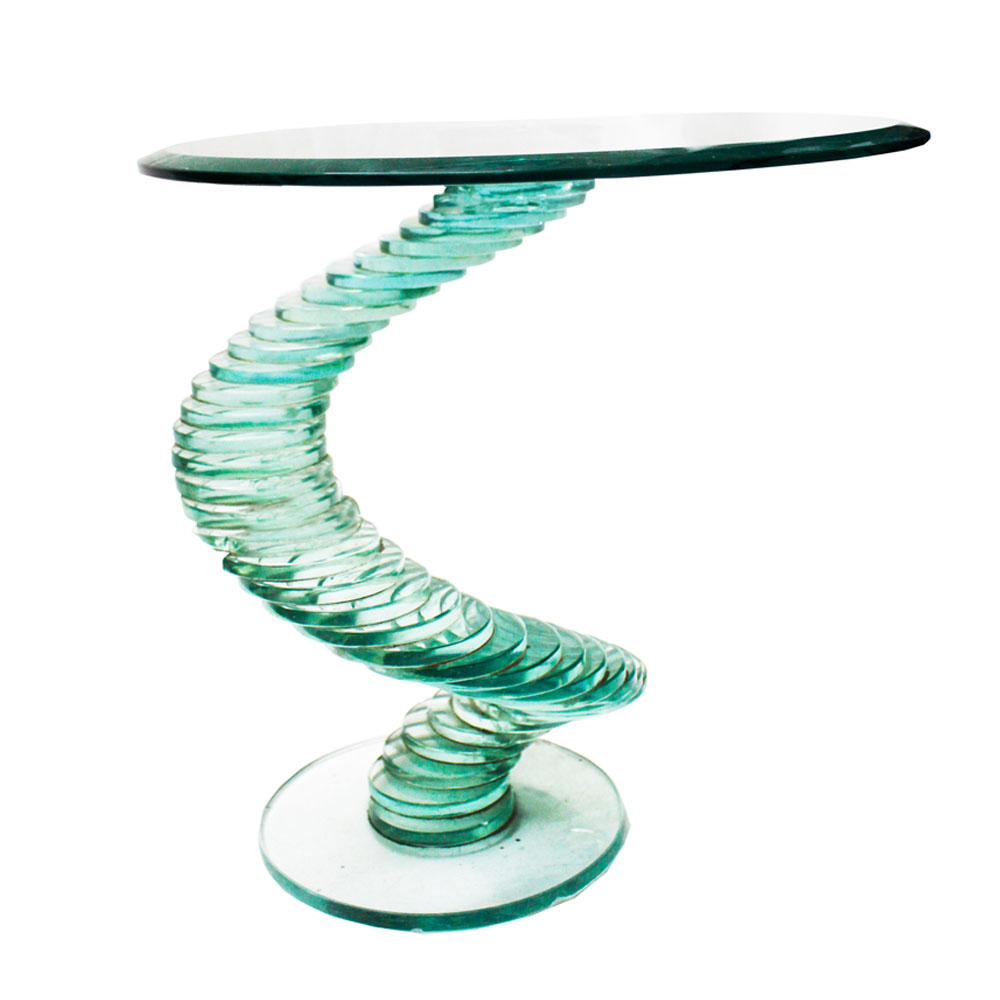 SPIRAL GLASS TABLE