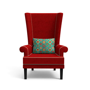 RAINFOREST WING BACK CHAIR - CRIMSON RED