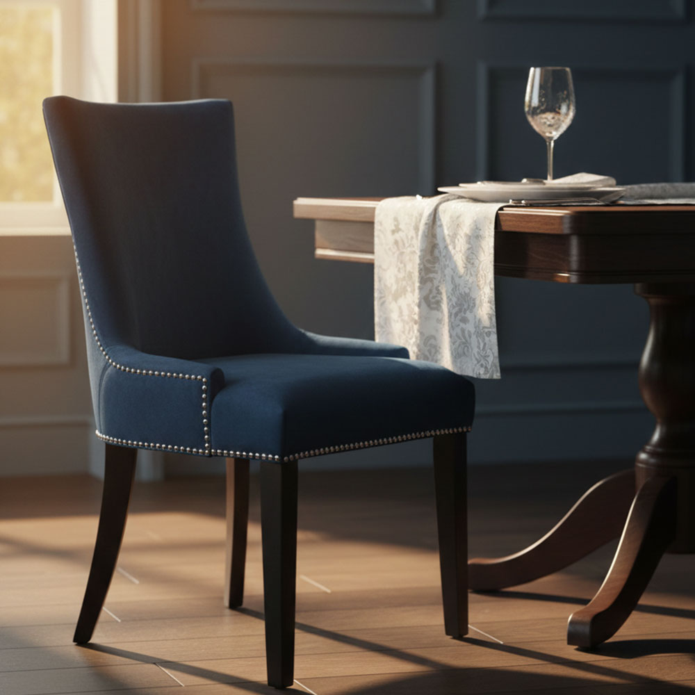 LESTER DINING CHAIR - INDIGO