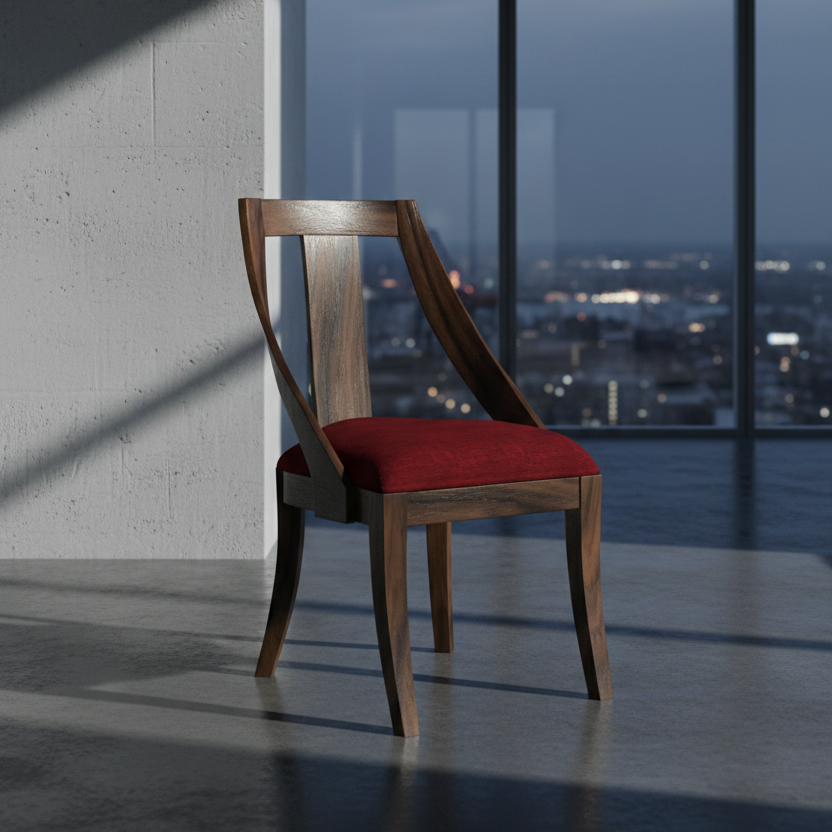 BOW CHAIR - CHERRY RED