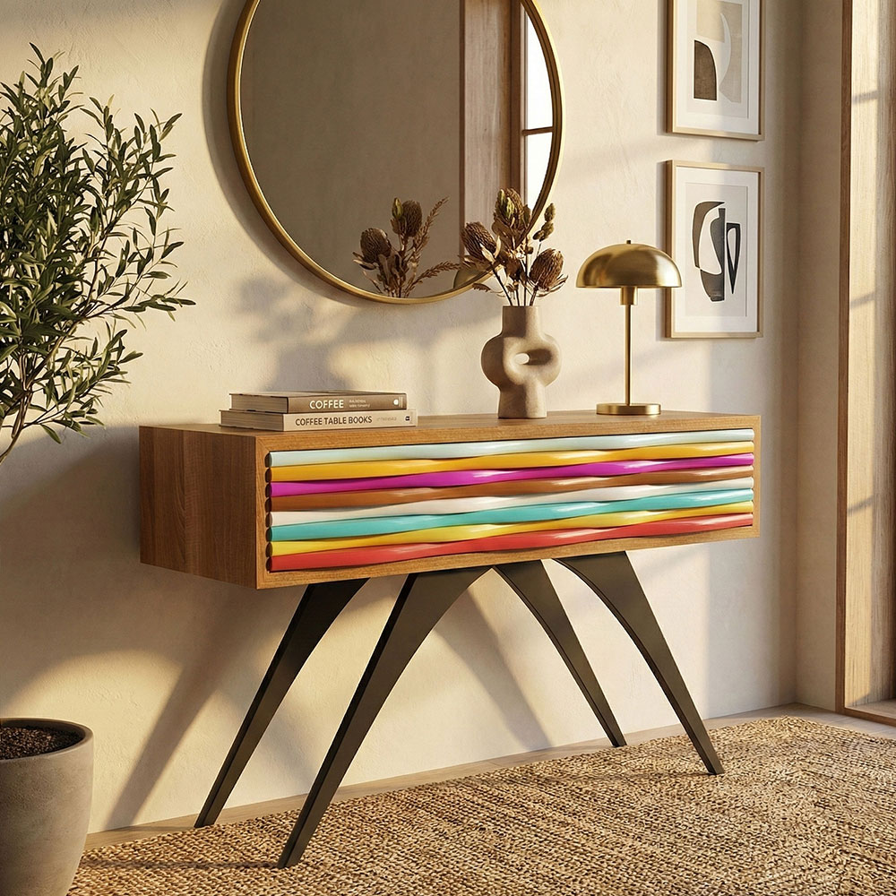 CURVE BAND CABINET - NATURAL