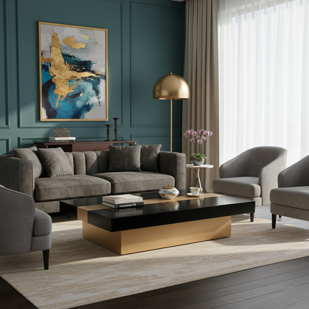 Gold Band Center Table