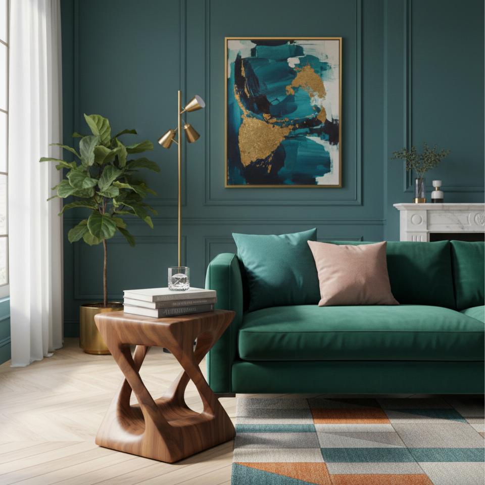 TWISTED 4 LEG END TABLE