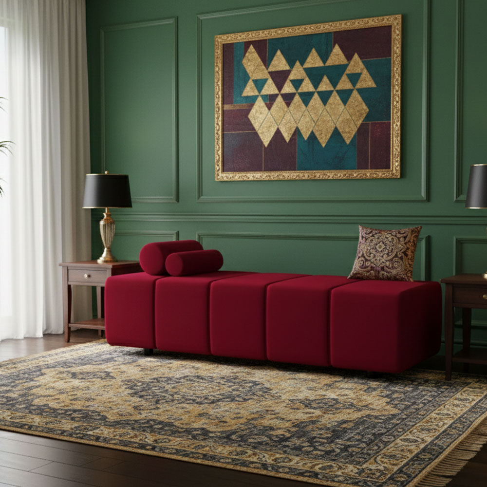 Catterpillar Settee - Scarlet Red