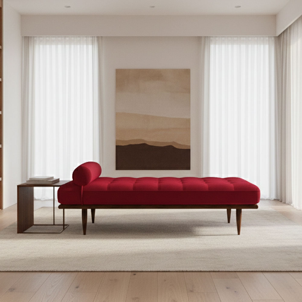 Noslen Quilted daybed - Wine